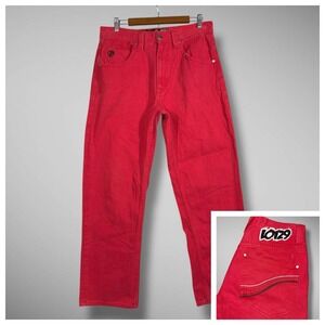 Lot 29 Jeans Mens 34x30‎ (actual 32x30) Red Straight Leg Y2K Streetwear Vintage
